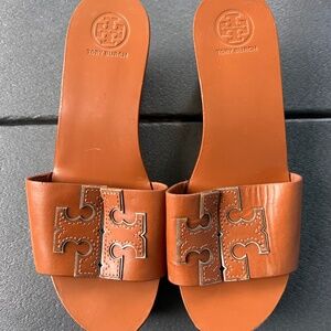 Tory Burch Leather Wedge Sandal US 6